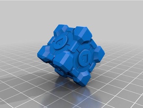 ponderado cubo de compañía rotación juegos portal 2 vapor válvula 3d print model - Mito3D