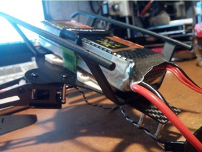 hj-y3 tricopter de la batterie plaque fixation r c véhicules cadre 3d print model - Mito3D