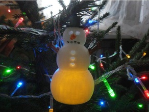 snowman tree ornament art 3d print model - Mito3D