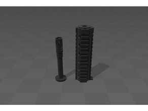 taktische nerf Barrel m4, m249 - Spielzeug Spiele gun 3d print model - Mito3D
