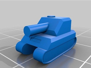 basit bir tahta parçası tankı oyuncak oyun aksesuarlar ordu boardgame askeri risk savaş 3d print model - Mito3D