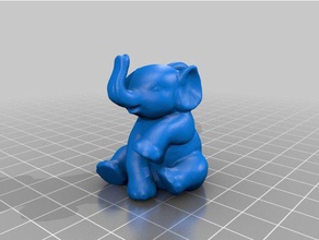 elephant keychain keychains 3d print model - Mito3D