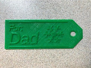 dad snowflake gift tag signs logos customized 3d print model - Mito3D