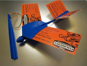 business card glider mechanical toys paper airplane 3d print model - Mito3D