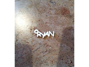 3d name ryan oeillet ring attach keychains 3d print model - Mito3D