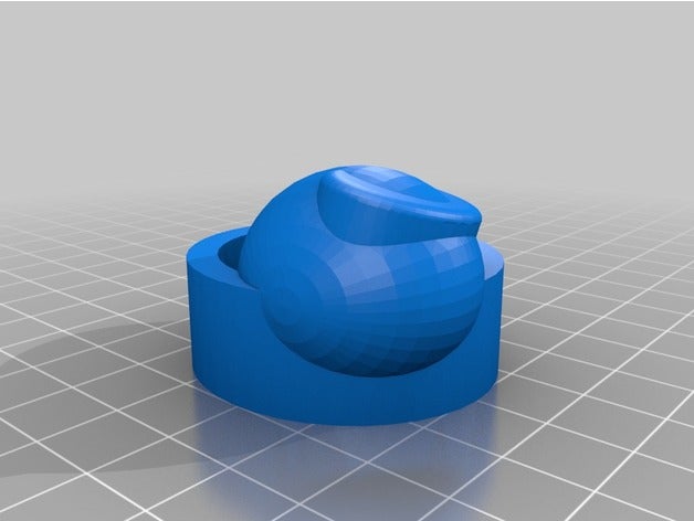 ring met bol Skulpturen Kunst Volumen 3D print model - Mito3D