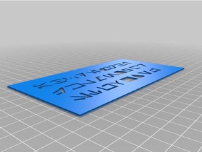 Buchstaben-Schablone Kunst tools angepasst 3d print model - Mito3D
