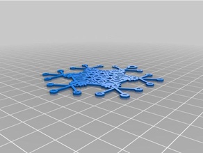 meine individuelle Schneeflocke Maschine interactive Kunst 3d print model - Mito3D