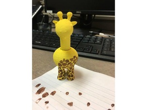 giraffe movable neck animals 3d print model - Mito3D