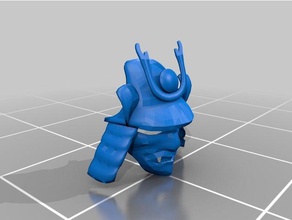 samurai masque 3d l'impression 3d print model - Mito3D