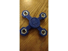 skull crossbones spinner toys games 3d print model - Mito3D
