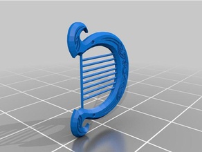 Harfe remix 3d drucken Musik Musikinstrument 3d print model - Mito3D