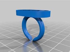 livi text ring rings customized 3d print model - Mito3D