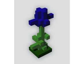 minecraft fiore azzurro i giocattoli giochi 3dprinting 3d print model - Mito3D