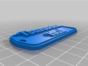 tsunoda kai etiketi Anahtarlık özelleştirilmiş 3d print model - Mito3D