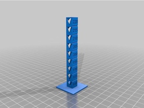temp calibration tower 2 3d printing tests customized 3d print model - Mito3D