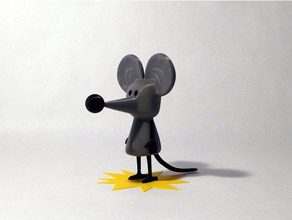 ratto animali cartone animato fumetti perle davanti ai porci 3d print model - Mito3D