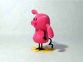 di maiale animali cartone animato fumetti perle davanti ai porci 3d print model - Mito3D