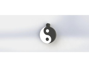 yin yang portachiavi arte 3d print model - Mito3D