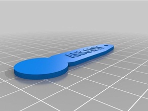 my customized keyring shopping cart coin one text line household 3d print model - Mito3D