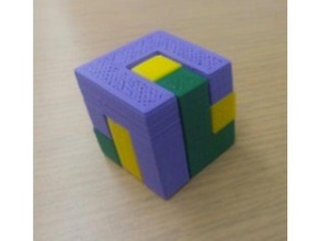 3 Stück cubic puzzle Mathematik 3d print model - Mito3D