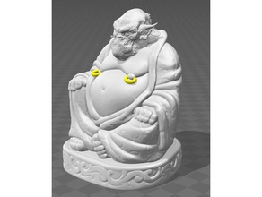 orc-buddha Skulpturen piercing pop-buddha 3d print model - Mito3D