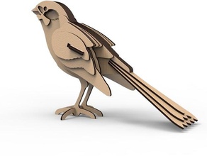 oiseau prêt lasercut des fichiers dxf sculptures 3d print model - Mito3D