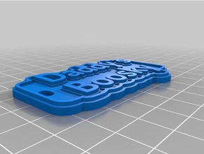 daddys boosky2 keychain keychains customized 3d print model - Mito3D