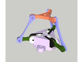 delta quadro de sam servomotor robótica 3d print model - Mito3D