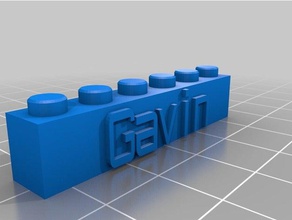 gavin bloque lego necklacekeychain de la construcción los juguetes personalizado 3d print model - Mito3D