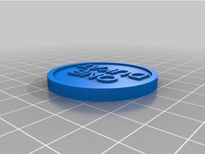 my customized token text coins badges 3d print model - Mito3D