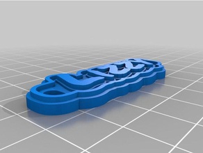 lizzy clave de la cadena llaveros personalizado 3d print model - Mito3D
