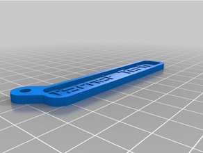 il mio personalizzato barrando etichetta chiave a catena portachiavi 3d print model - Mito3D