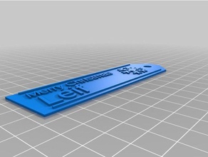 meine maßgeschneiderte Geschenk-tag-Schneeflocke-leif Zeichen logos 3d print model - Mito3D