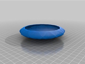 il mio personalizzato poligono vaso di frutta arredamento 3d print model - Mito3D