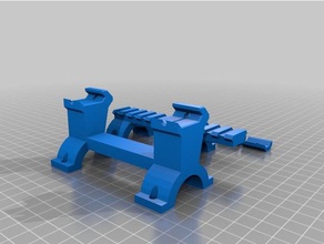 25mil montura 3d la impresión airsoft accesorios de partes arma fuego picatinny 3d print model - Mito3D