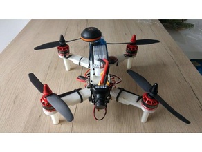 fpv racer cadre 200 doubledecker quadrocopter 3d de l'imprimante pièces les drones racing quadricoptère quadcopter frame 3d print model - Mito3D