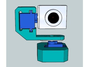 webcam 9g servo 2 eksen Robotik kamera mount 3d print model - Mito3D