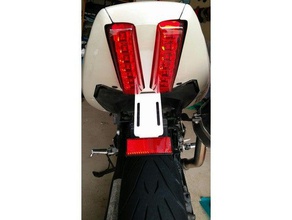 la motocicleta de cola ordenada número placa soporte automoción moto monta 3d print model - Mito3D