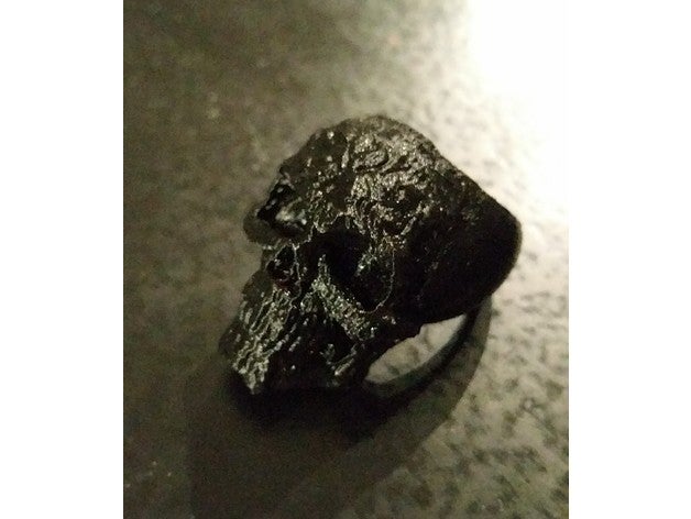 anel de caveira v2 anéis crânios 3D print model - Mito3D