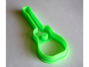 guitar cookie cutter kitchen dining 3d print model - Mito3D