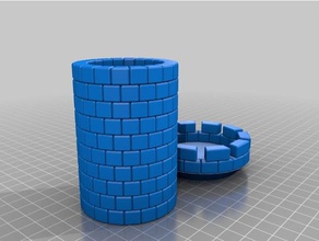 el barril de la caja piedra torreta los edificios estructuras personalizado 3d print model - Mito3D