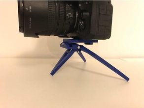 compacto e dobrável tripé de câmera suporte dslr da nikon d7100 fotografia remixchallenge útil 3d print model - Mito3D