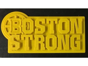 bruins boston strong logo 2d art 3d print model - Mito3D