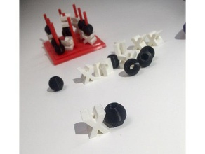 3d tic-tac-toe juegos Impresora impresionante de navidad la diversión regalo proyecto tictactoe juguete 3d print model - Mito3D