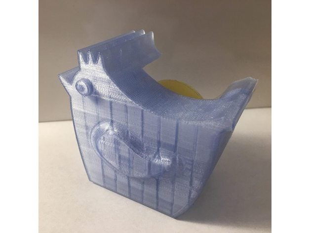 pollo tape dispenser office nastro titolare 3D print model - Mito3D