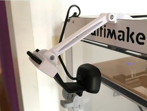ultimaker 2 camera mount 3d printer accessories hikam microsoft hd nest octoprint ultimaker2 cam um2 3d print model - Mito3D
