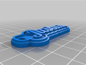 meine angepasste multiline-tag Schlüsselanhänger justus 3d print model - Mito3D