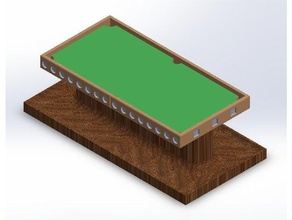 table de billard porte-crayon bureau 3d print model - Mito3D