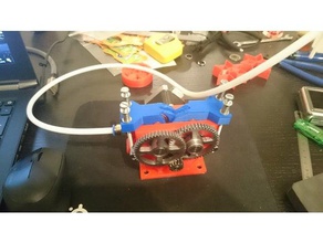 double hobbed extruder 3mm filament 3d printer extruders experiment gear geared gears bolt 3d print model - Mito3D
